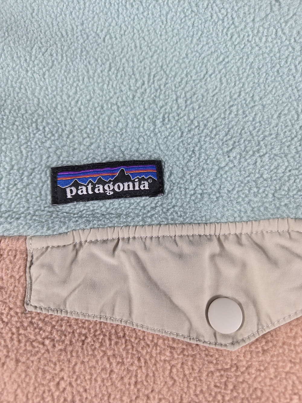 Patagonia Synchilla Snap-T Fleece Pullover Large Blue Pink Colorblock - Picture 3 of 9